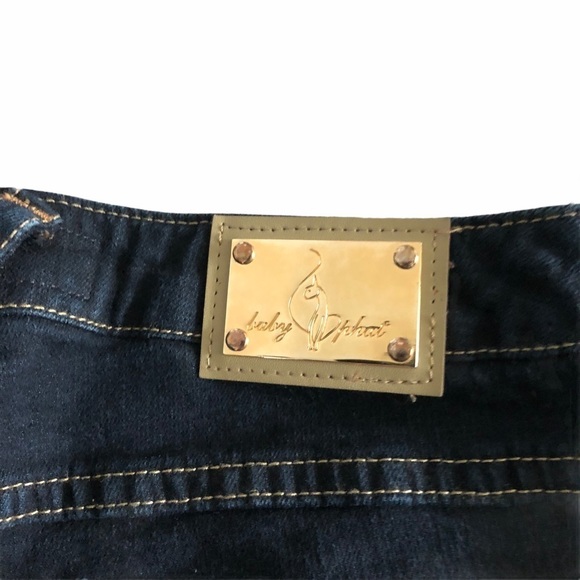 Baby Phat Rolled Cuff Metallic Thread Capri - Picture 6 of 6